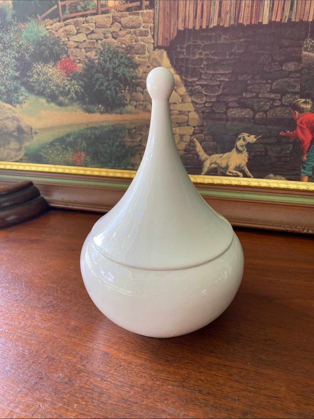 A handmade studio pottery or hobbyist ceramic replica